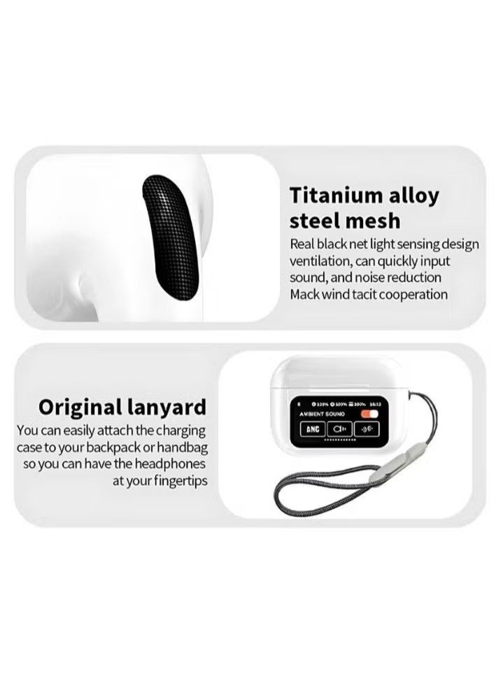 NexusTek [2026 Premium Edition] Truly Wireless Earbuds - Flagship ANC, Smart LCD Touchscreen Charging Case, ENC, Exceptional Battery Life, IPX5, Compatible with Apple/Huawei etc. - Image 5